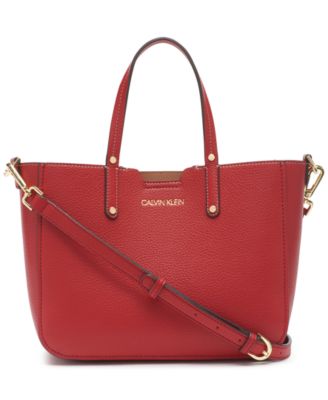 calvin klein red handbag