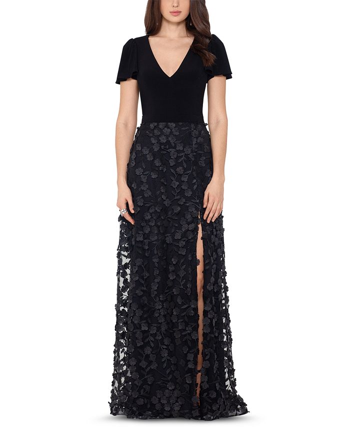 xscape applique gown