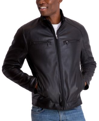 michael kors faux leather moto jacket