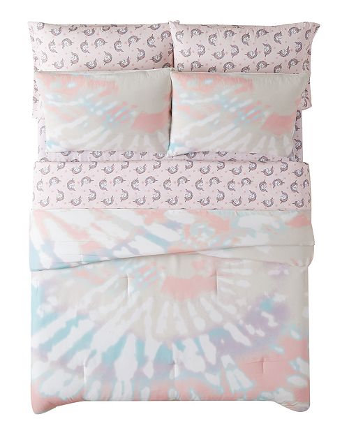 Material Girl Tie Dye Party 7 Piece Bed In A Bag Queen Reviews Bed In A Bag Bed Bath Macy S
