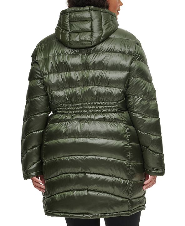 Calvin Klein Plus Size Hooded Packable Down Puffer Coat, Created for Macy's & Reviews - Coats 