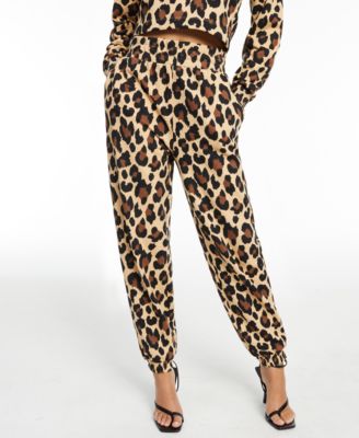 animal print joggers