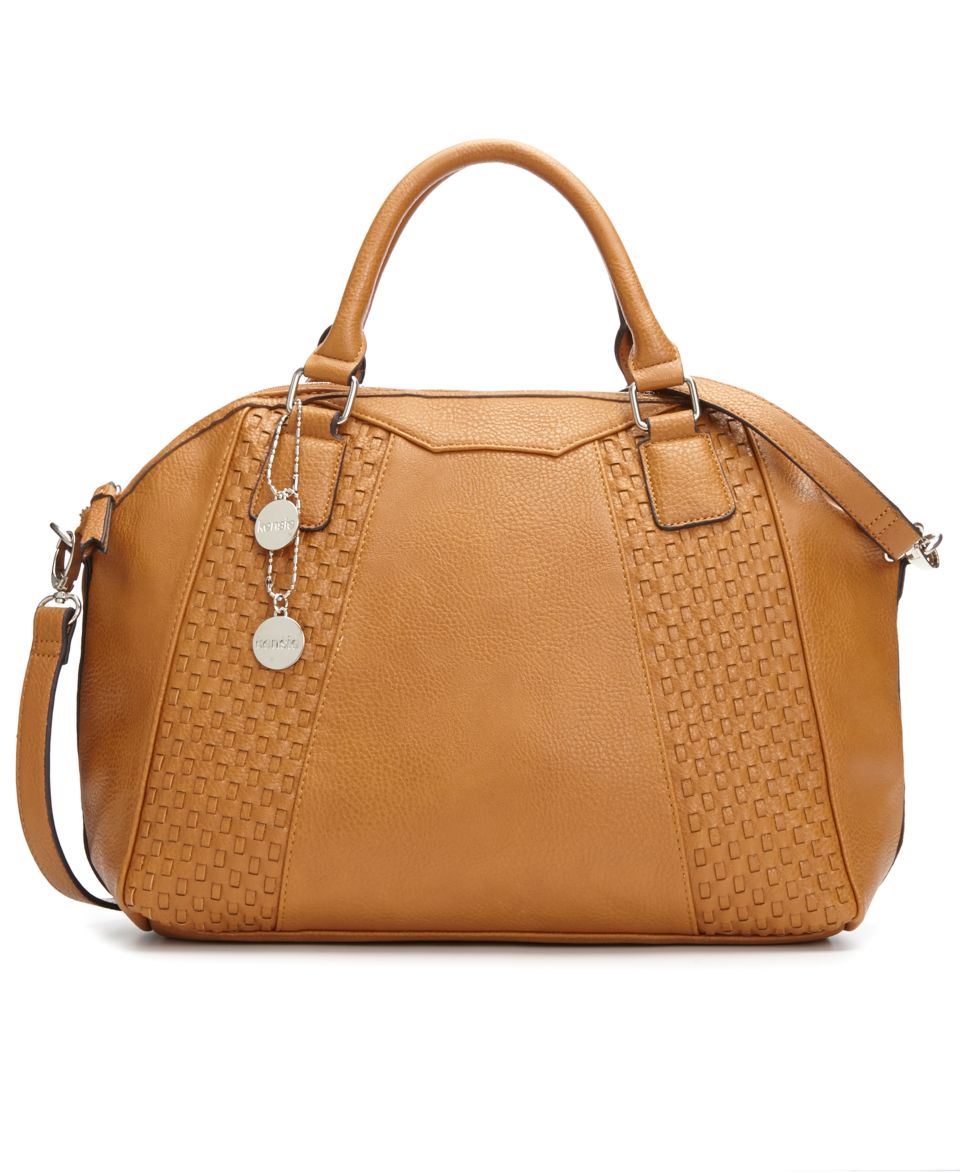 kensie Handbag, Woven Blocked Satchel   Handbags & Accessories