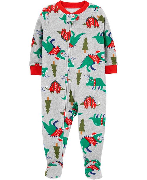 Carter S Baby Boy 1 Piece Christmas Fleece Footie Pjs Reviews Pajamas Kids Macy S