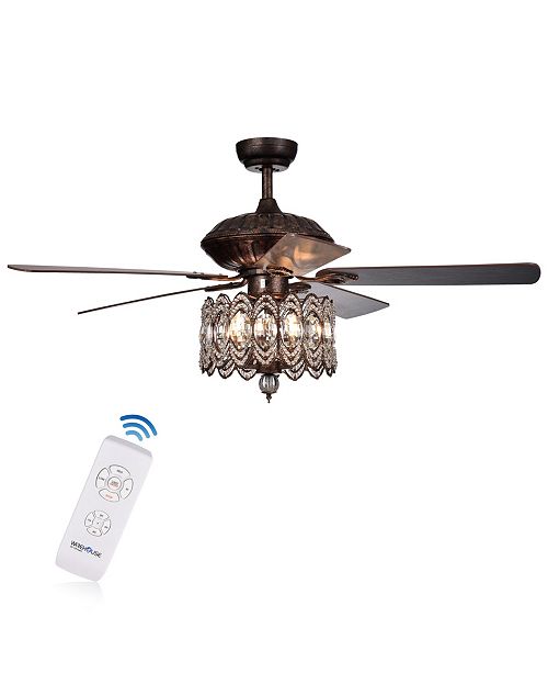 Home Accessories Copper 52 3 Light Indoor Remote Controlled Ceiling Fan With Light Kit Reviews Home Macy S