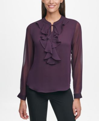 tommy hilfiger ruffle blouse