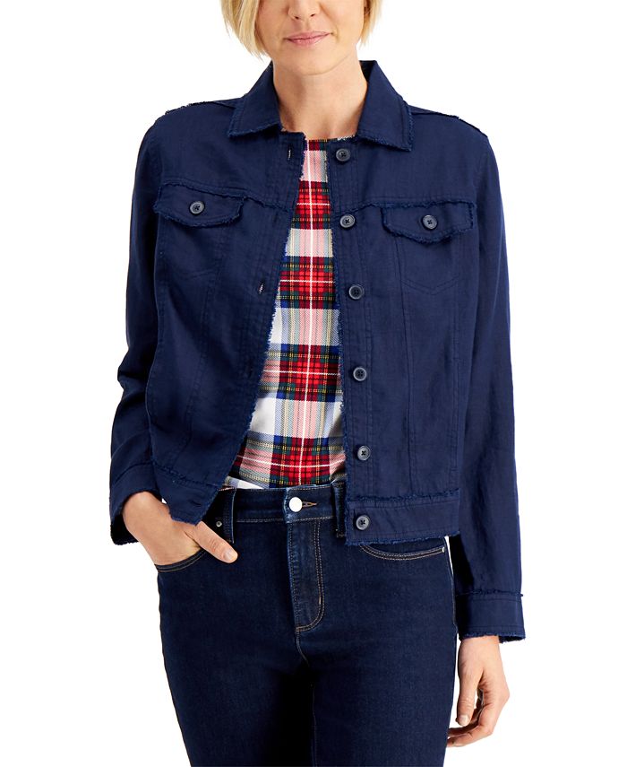 Charter Club Linen Jacket, Created for Macy's & Reviews Jackets & Blazers Women Macy's
