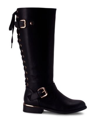 macys womens black riding boots