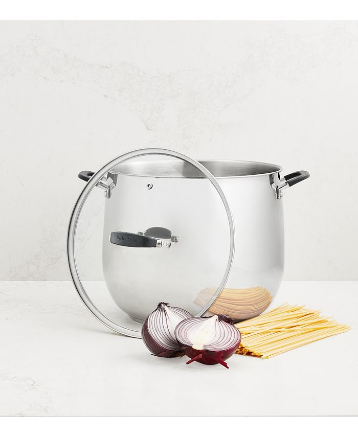 Belgique Stainless Steel 20Qt. Covered Stock Pot, Created for Macy's & Reviews Cookware