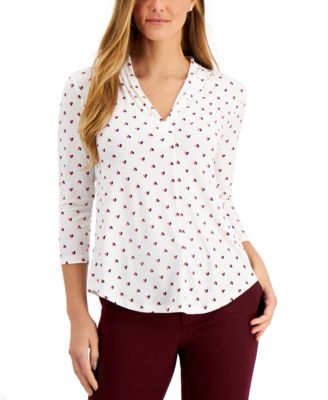 macys polka dot blouse