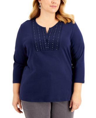 plus size macys tops