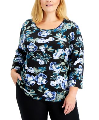 macys plus size tops karen scott