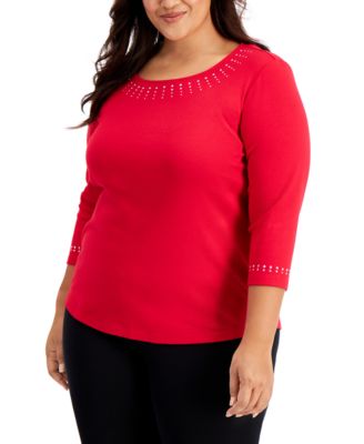 macys plus size tops karen scott