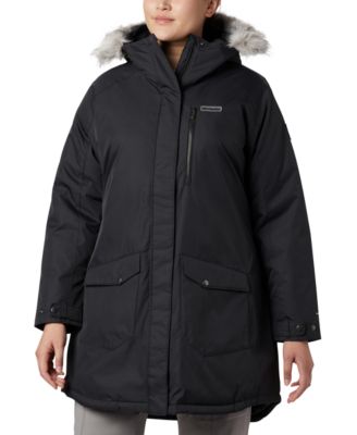 columbia suttle mountain sherpa trim insulated long jacket