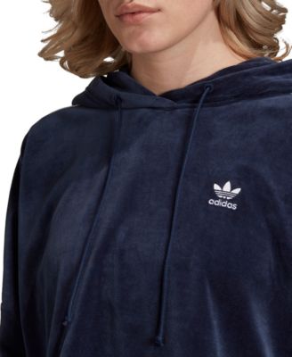 adidas cropped hoodie velvet