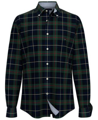 tommy hilfiger men's plaid shirt