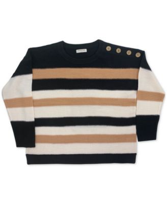 plus size striped sweater