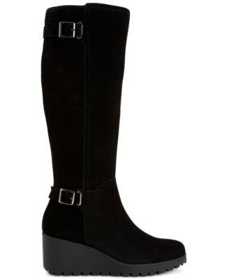 macy's black suede boots