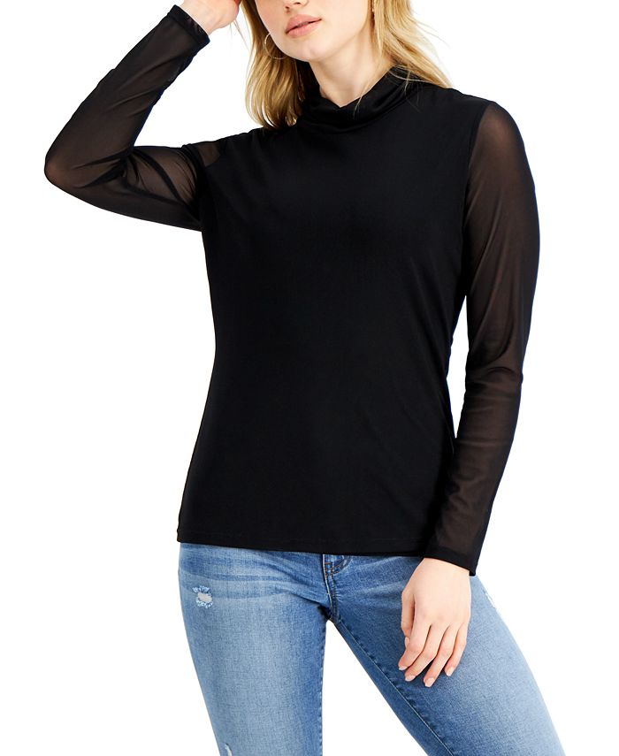 INC International Concepts INC Mesh Turtleneck Top, Created for Macy's ...