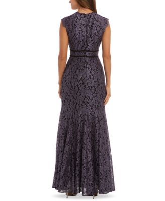 macy's purple lace dress