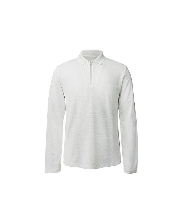 Alfani Men's Long-Sleeve Ottoman Quarter-Zip Polo Shirt, Created for ...