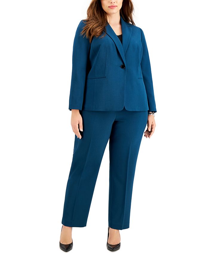 Le Suit - Plus Size One-Button Pant Suit