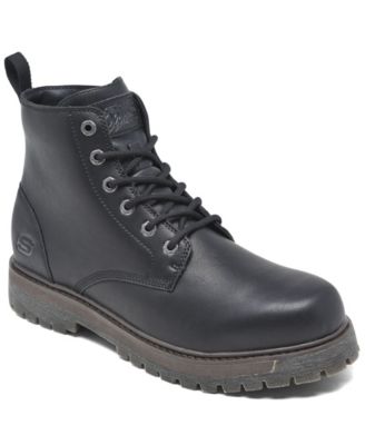 skechers mens black boots