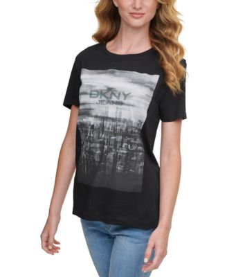 DKNY Jeans Cityscape Logo Graphic T 