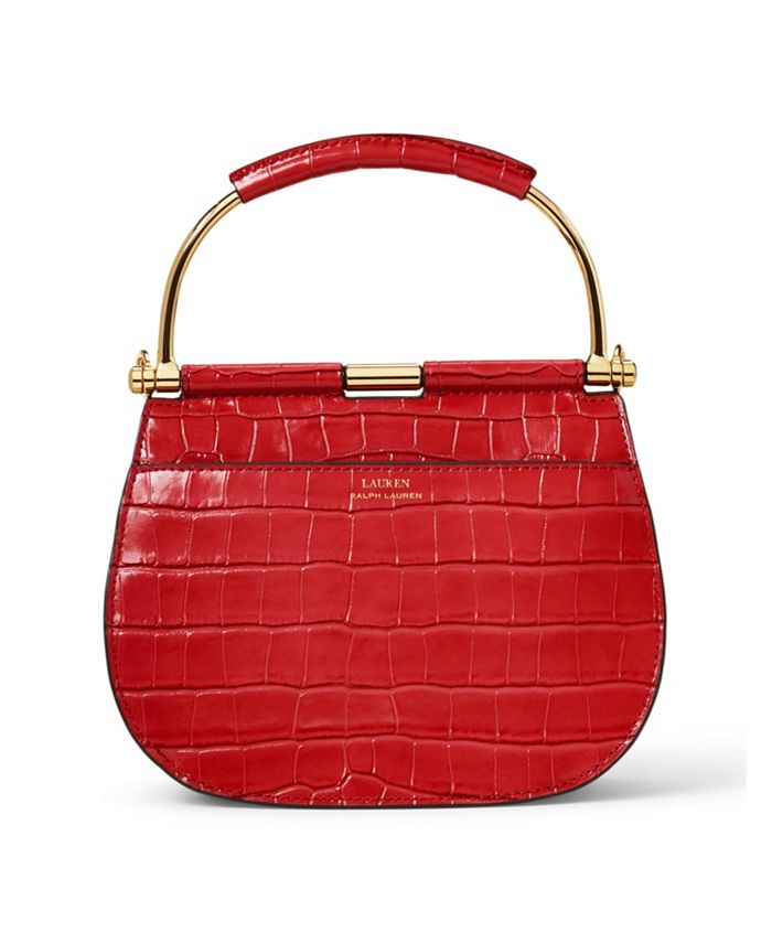 Lauren Ralph Lauren Mason Croc-Embossed Leather Satchel & Reviews - Handbags & Accessories - Macy's