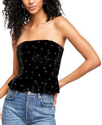 embroidered bustier top