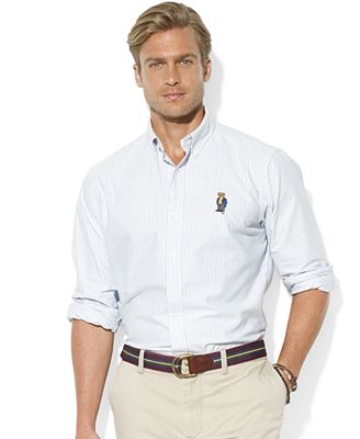 Polo Ralph Lauren Shirt, Classic-Fit Long-Sleeve Cotton Oxford Polo ...