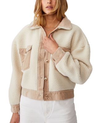teddy trucker coat
