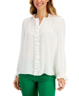 macy's petite dressy blouses