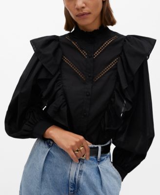 mango ruffle blouse