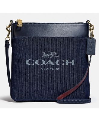 kitt denim jacquard crossbody