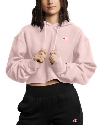 champion cropped reverse weave hoodie