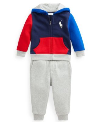 polo sweatpants and hoodie set