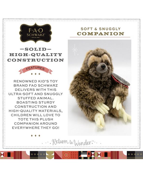 FAO Schwarz Toy Plush Sloth 10inch & Reviews - Macy's