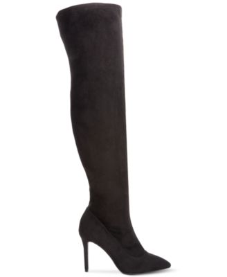 macy's black thigh high boots