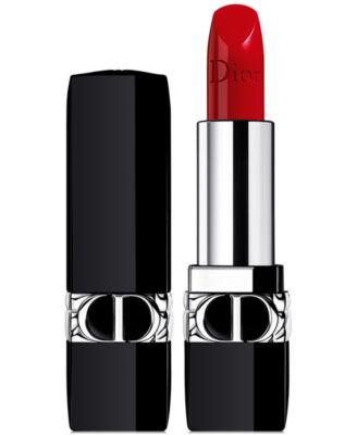 dior rouge dior lipstick in 999 satin
