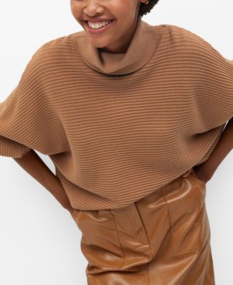 mango turtleneck ribbed sweater