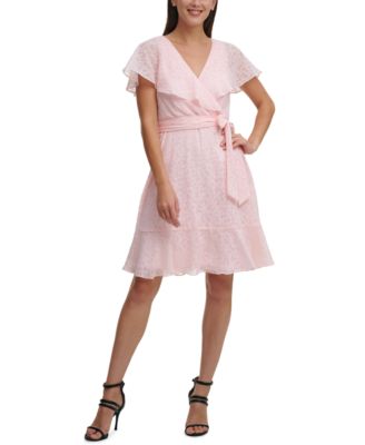 frilly wrap dress
