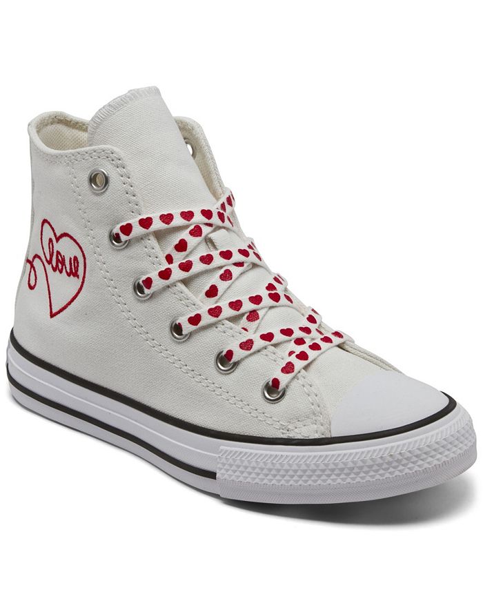 Converse Little Girls Valentine S Day Chuck Taylor All Star High Top Casual Sneakers From Finish Line Reviews Finish Line Kids Shoes Kids Macy S