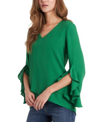 vince camuto flutter sleeve top