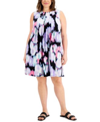 macy's plus size purple dresses