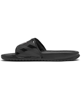 women's benassi jdi swoosh slide sandals from finish line