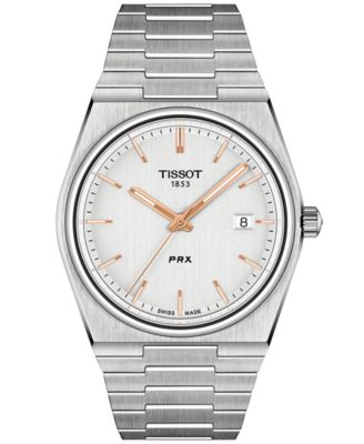 Мужские швейцарские часы Tissot PRX с браслетом из нержавеющей стали 40 мм