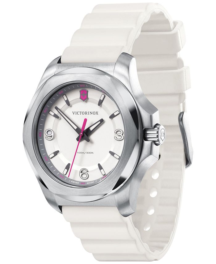 Victorinox Swiss Army Women S I N O X V White Rubber Strap Watch 37mm Reviews Watches Jewelry Watches Macy S