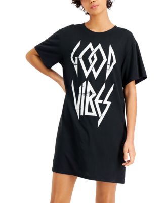 good vibes t shirt dress