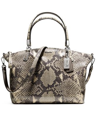 COACH MADISON SMALL KELSEY SATCHEL IN PYTHON EMBOSSED LEATHER